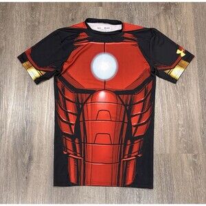 Under Armour Red and Black Short Sleeve Tee